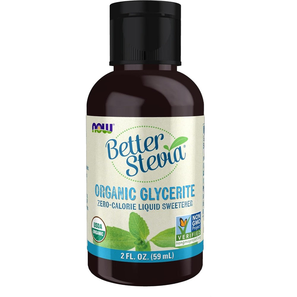 NOW Foods BetterStevia liquid glycerite zero calorie sweetener for beverages