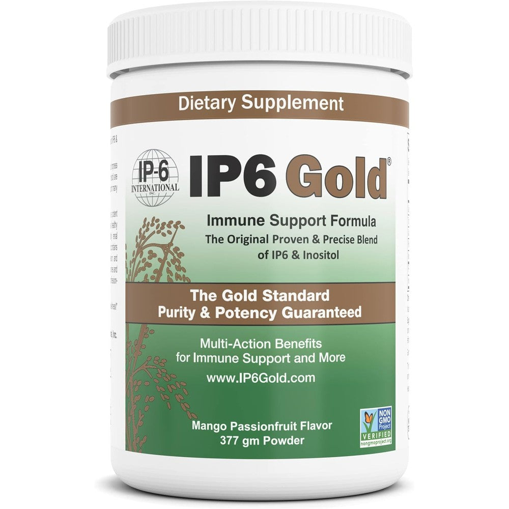 IP6 Gold Immune Support Formula Powder Mango Passionfruit front view container