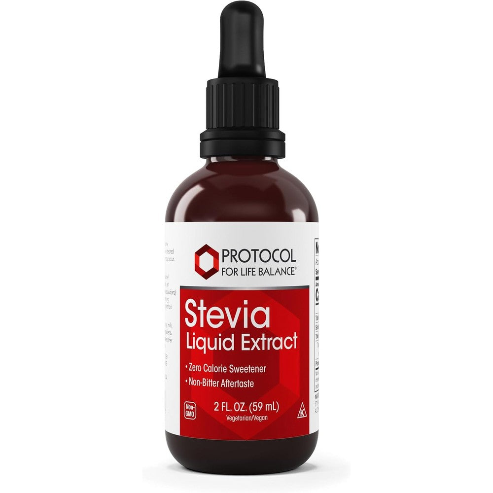 Protocol For Life Balance Stevia Liquid Extract front view bottle with dropper