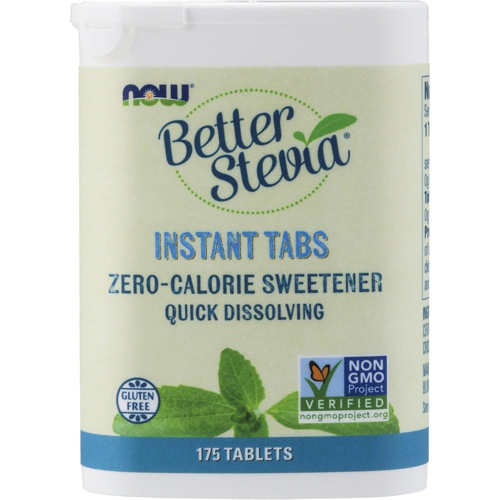NOW Foods Better Stevia Instant Tablets front view packaging