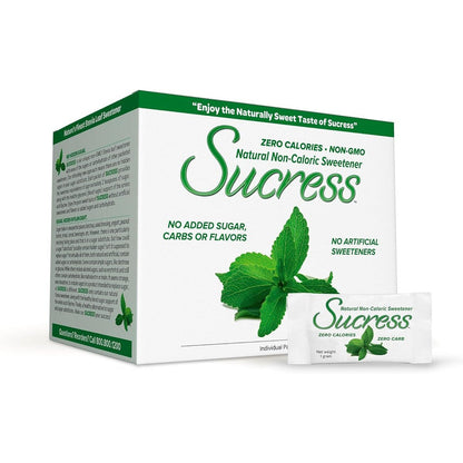 Andrew Lessman Sucress Stevia Leaf Sweetener 100 Packets front packaging view