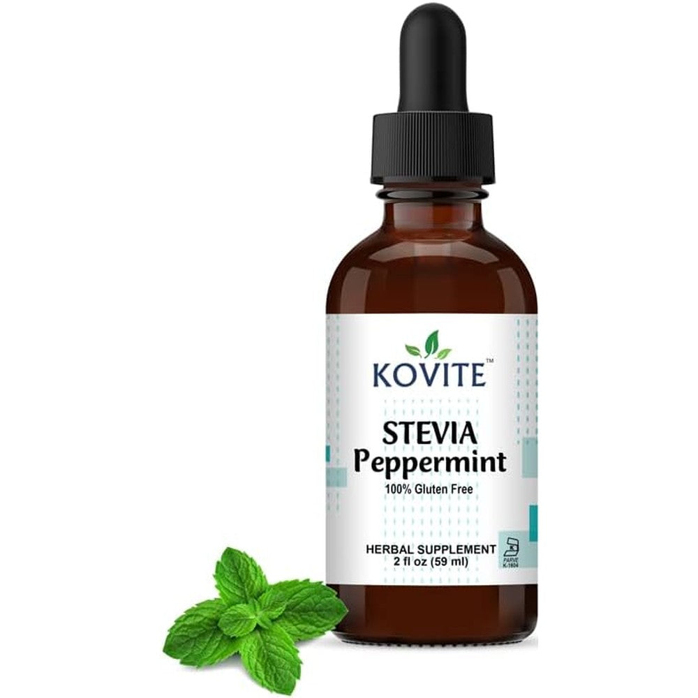 Kovite Peppermint Liquid Stevia Extract front view bottle on an e-commerce storefront.