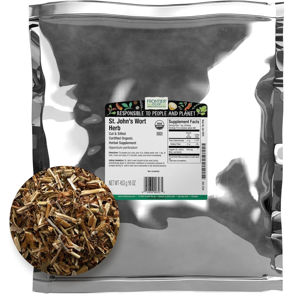Frontier Co Op Organic Saint Johns Wort 1lb front view