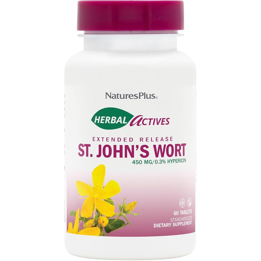 NaturesPlus Herbal Actives St. Johns Wort bottle front view