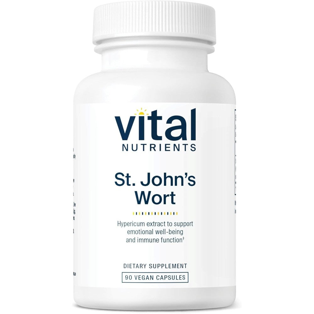 Vital Nutrients St John's Wort 600mg bottle front view