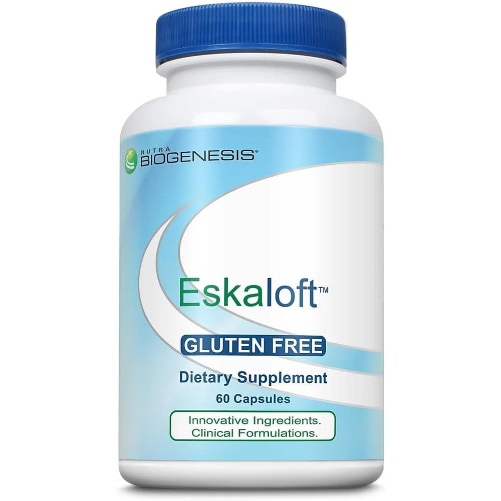 Nutra BioGenesis Eskaloft sixty capsules front view bottle authentic USA imported stress relief supplement