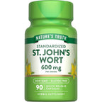 Nature's Truth St John's Wort 600mg 90 capsules front view mood support supplement