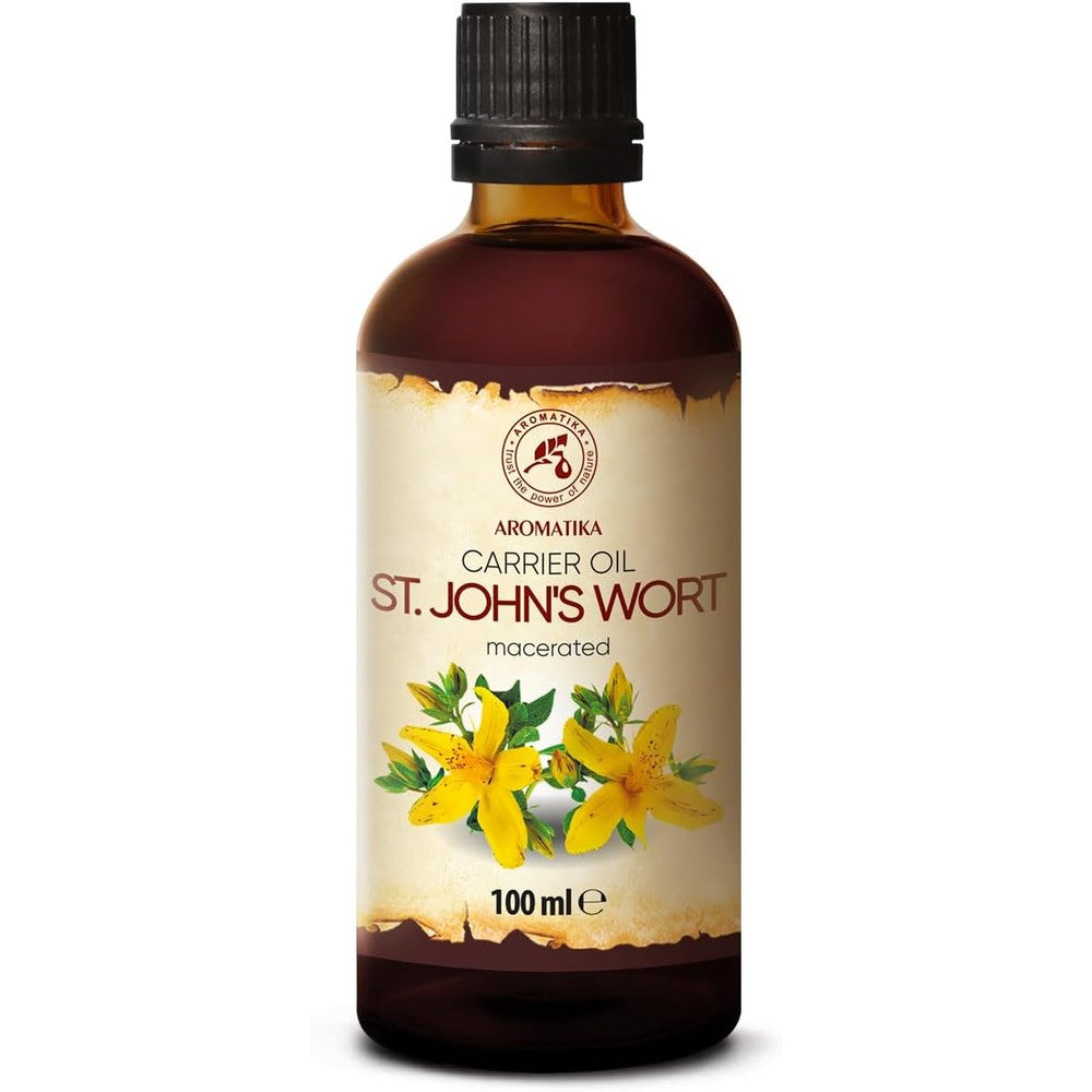 Aromatika St Johns Wort Infused Oil 100ml front view bottle for natural skincare.