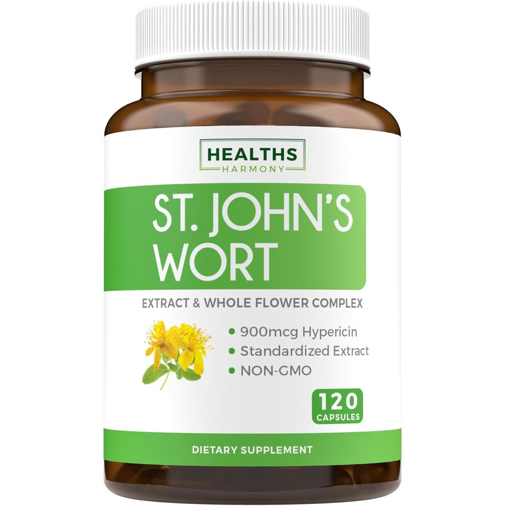 Healths Harmony St Johns Wort Mood Support 120 capsules front view packaging