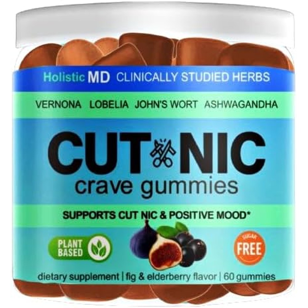 Holistic MD quit smoking and vaping sugar free dietary supplement front view for natural craving control