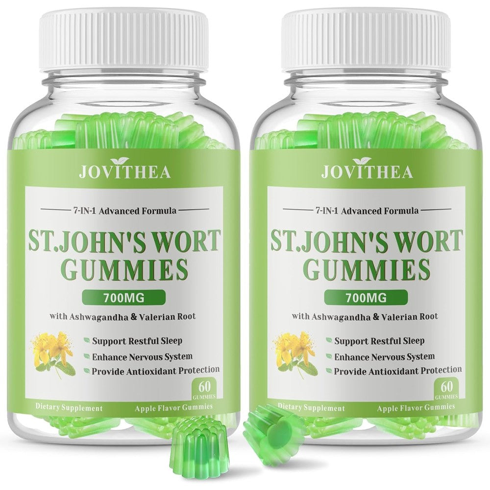 JOVITHEA St Johns Wort Natural Herbal Supplement apple flavor 2 pack front view