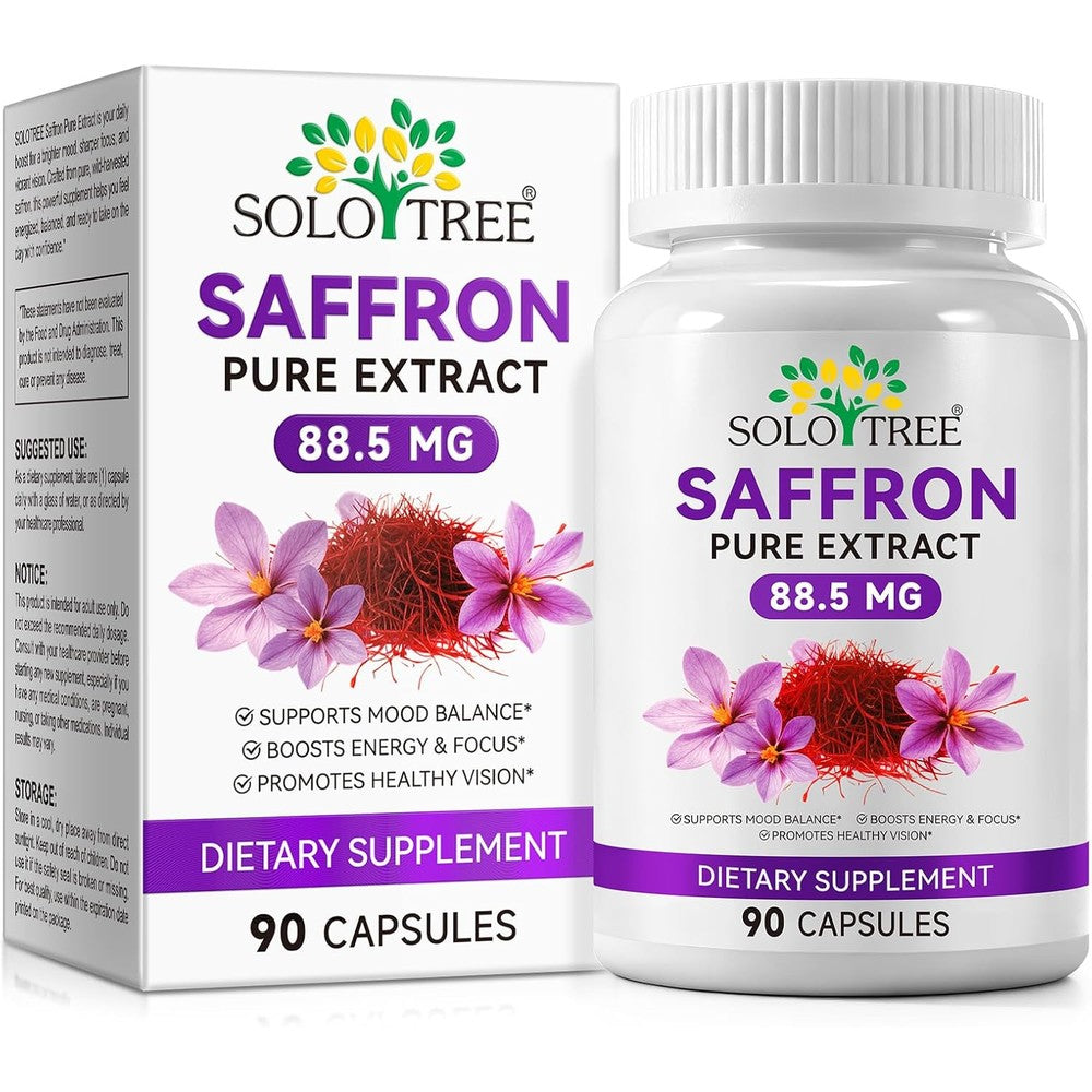 Daiasns Saffron Supplement bottle front view showcasing organic extract mood support labels.
