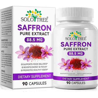 Daiasns Saffron Supplement bottle front view showcasing organic extract mood support labels.