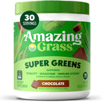 Amazing Grass Super Greens Powder Chocolate front view jar