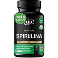 HCL Herbal Code Labs Spirulina Capsules 180 count front view bottle
