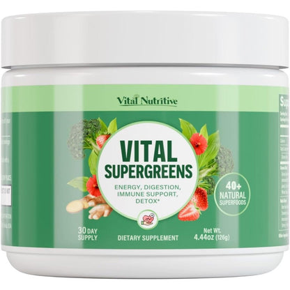 Vital Nutritive Vital Supergreens superfood powder front view packaging