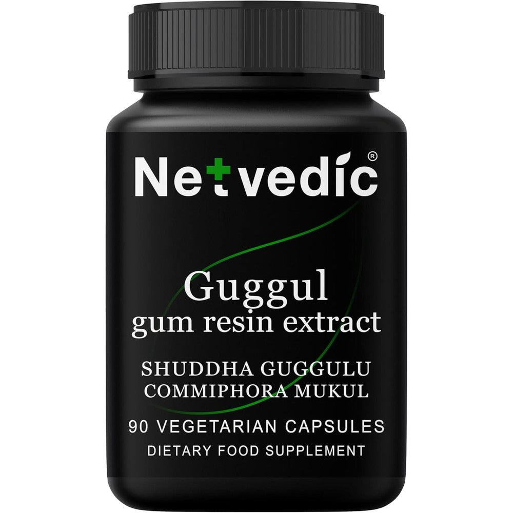 Netvedic Guggul Resin Extract 400mg bottle front view