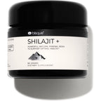 Blisque Pure Himalayan Organic Shilajit Resin 60 Grams jar front view for authentic Ayurvedic wellness.