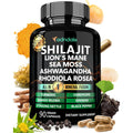 Adndale Pure Himalayan Shilajit Sea Moss Ashwagandha front view of the premium dietary supplement bottle.