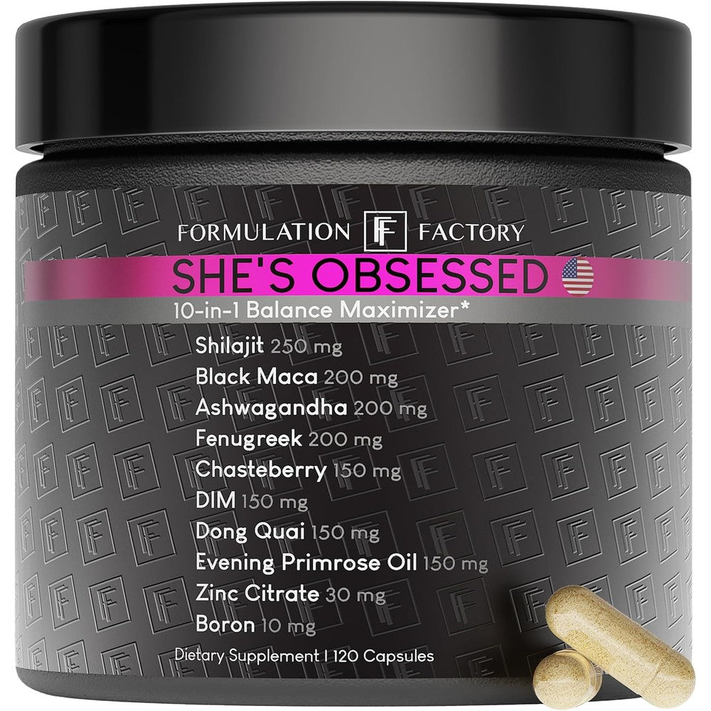 Formulation Factory She's Obsessed Hormone Balance front view bottle