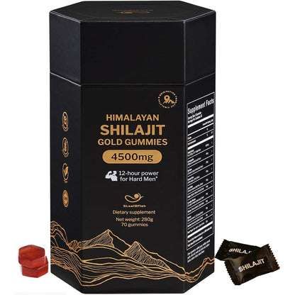 5Loaf2Fish Himalayan Gold Shilajit Gummies front view bottle for natural vitality