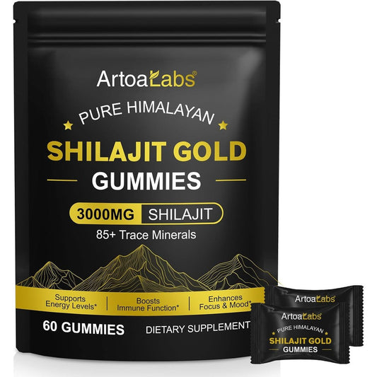 Onznoz Nifeishi Himalayan Gold Shilajit 60 Vegan Capsules front view premium dietary supplement