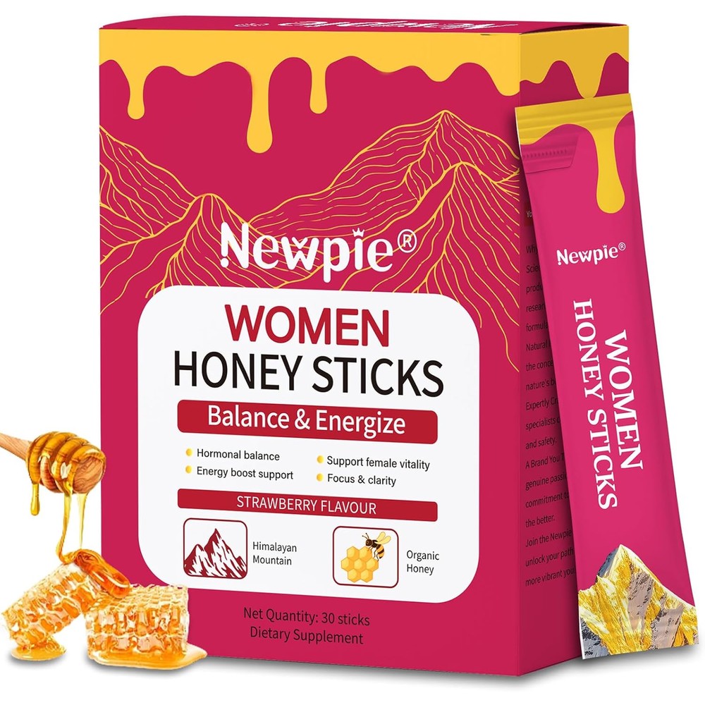 HOWEEJET Himalayan Shilajit Honey Sticks front view packaging for women wellness