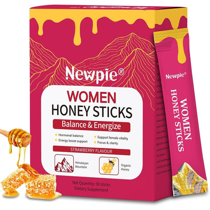 HOWEEJET Himalayan Shilajit Honey Sticks front view packaging for women wellness