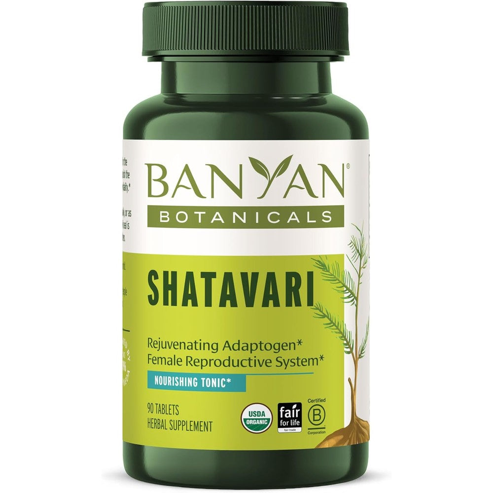 Banyan Botanicals Shatavari Tablets front bottle view