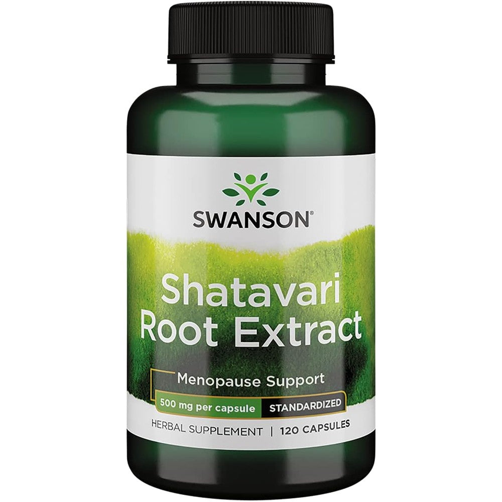 Swanson Shatavari 500 mg 120 Capsules front label view