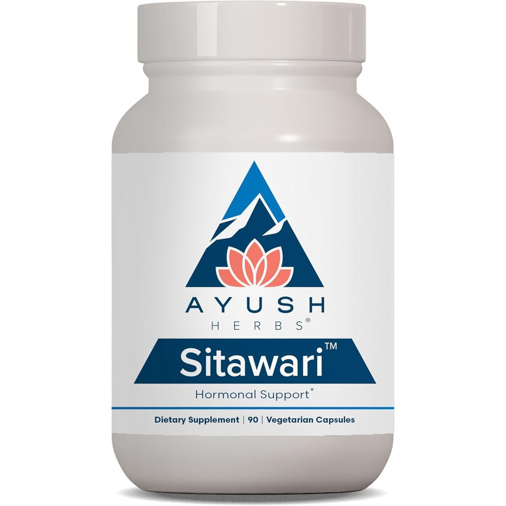 Ayush Herbs Sitawari Shatavari Vegetarian Capsules bottle front view