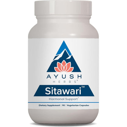 Ayush Herbs Sitawari Shatavari Vegetarian Capsules bottle front view