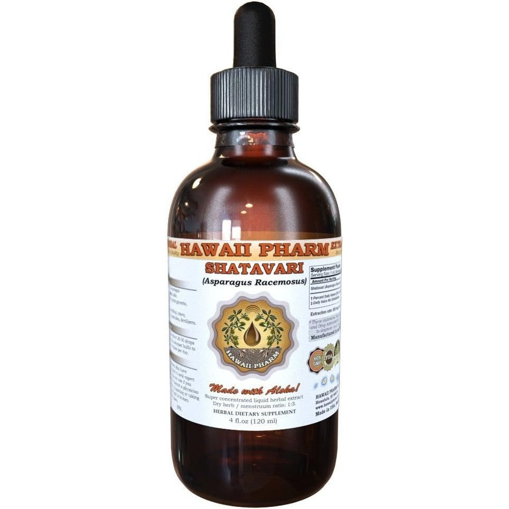 Hawaii Pharm Shatavari Asparagus Racemosus Liquid Extract front view bottle