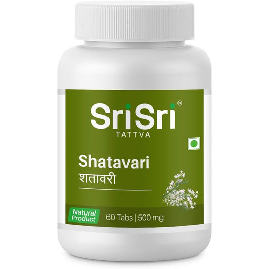 Sri Sri Tattva Shatavari Ayurvedic tablets bottle front view herbal supplement