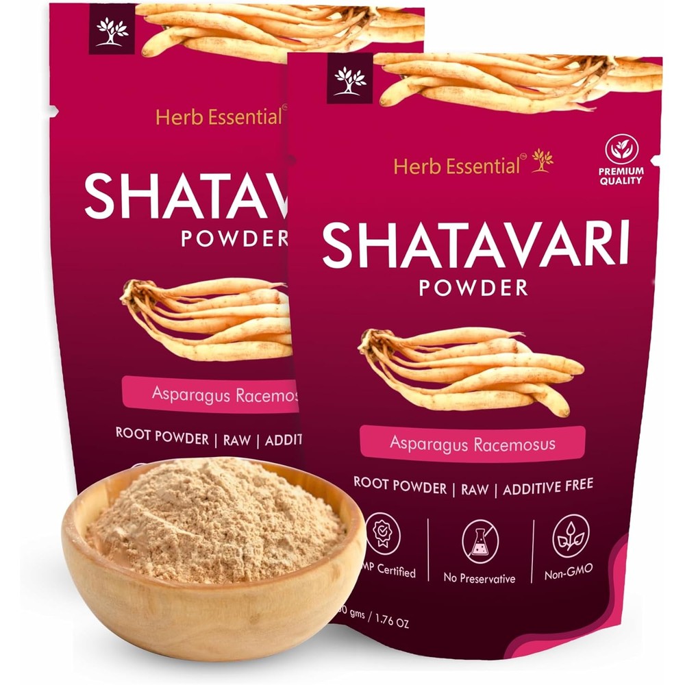 Herb Essential Shatavari Powder 50g pack of 2 front view