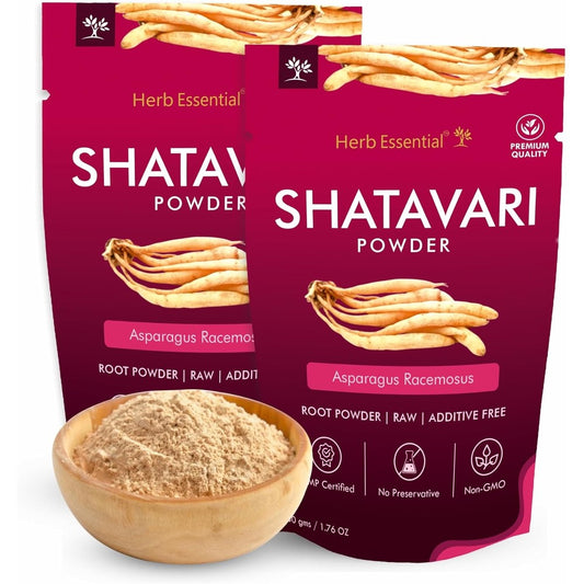 Herb Essential Shatavari Powder 50g pack of 2 front view