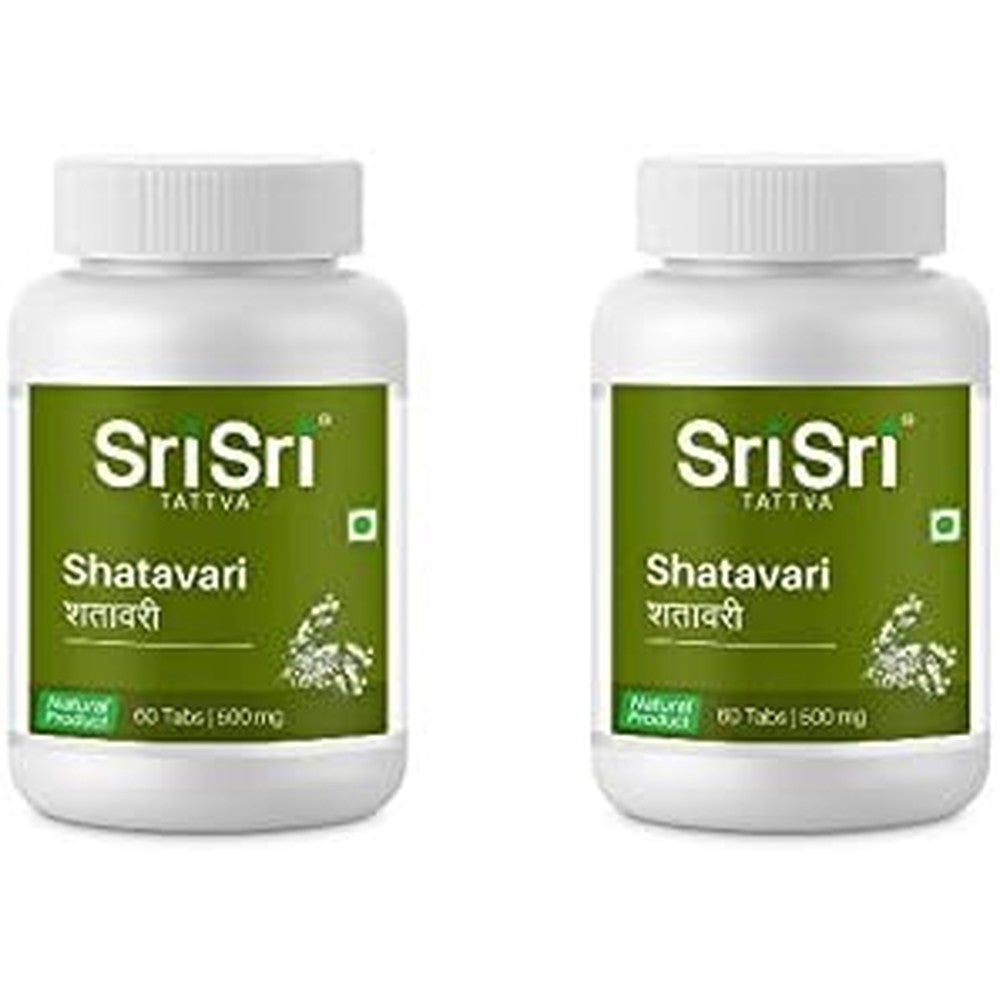 Sri Sri Tattva Shatavari tablets pack of two front view herbal supplement