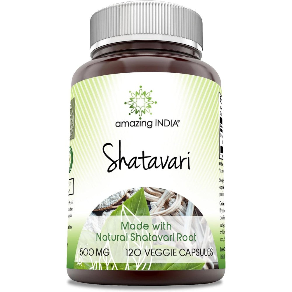 Amazing India Natural Shatavari Supplement front view bottle