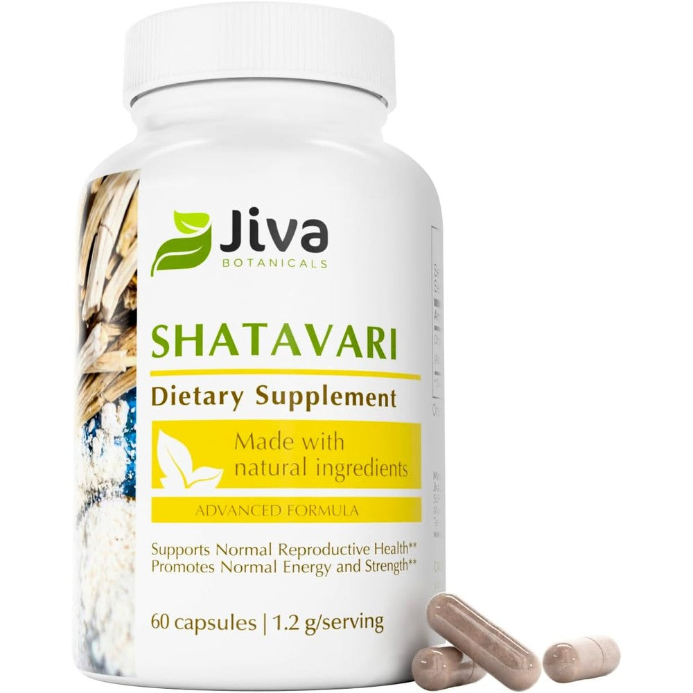 Jiva Botanicals Shatavari Capsules bottle front view