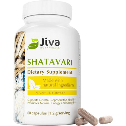 Jiva Botanicals Shatavari Capsules bottle front view