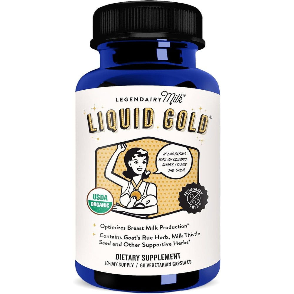 Legendairy Milk Liquid Gold lactation support bottle front view