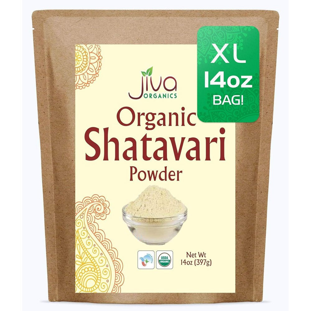 Jiva Organics Organic Shatavari Powder 397g front label view