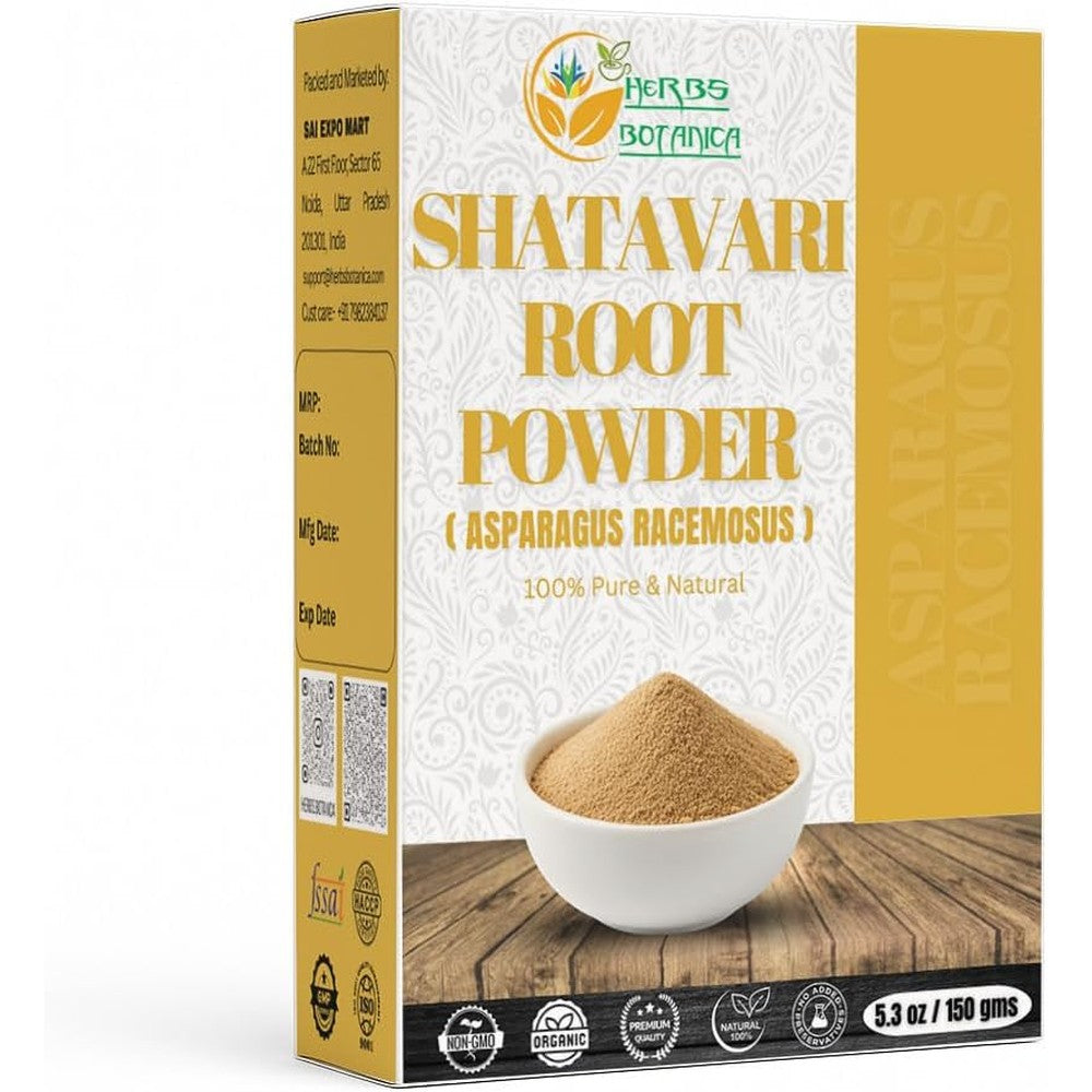 Herbs Botanica Shatavari Powder front view 150 grams