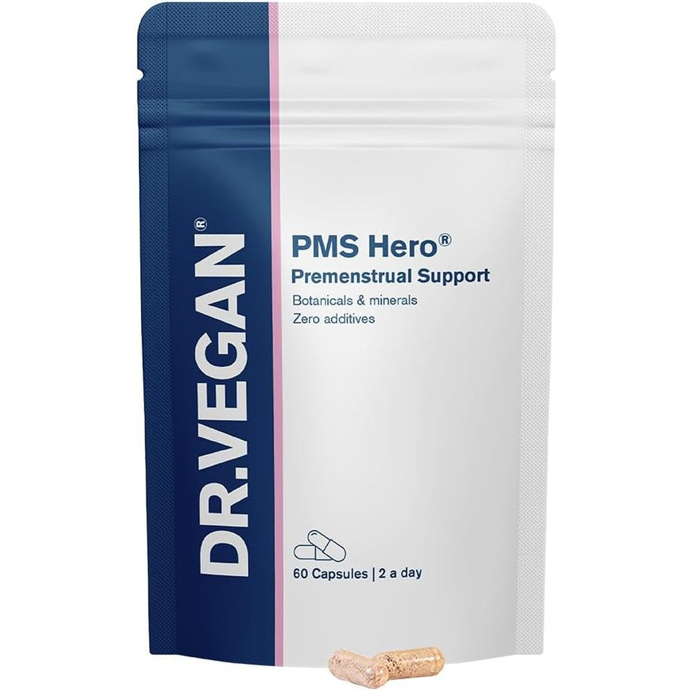 Dr. Vegan PMS Hero hormone balance supplement bottle front view
