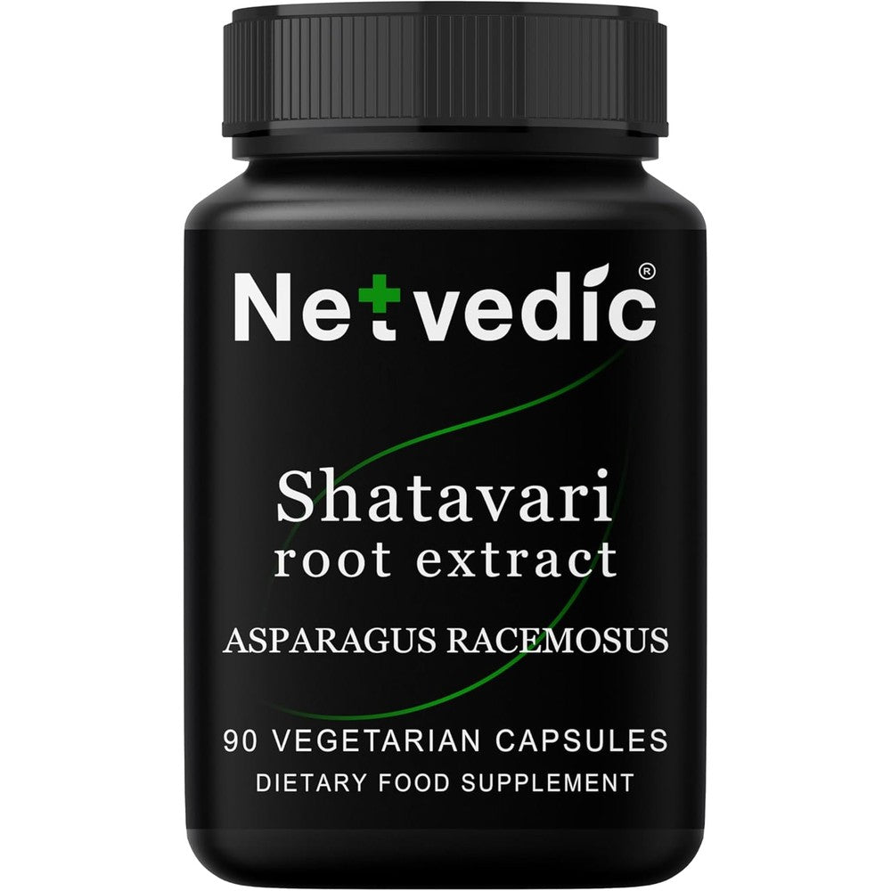 Rudrang Nutri Store Netvedic Shatavari Root Extract 400mg bottle front view for female wellness.
