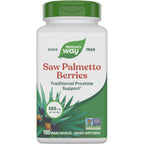 Nature's Way Saw Palmetto Berries 585mg 180 Capsules front view showing label details.