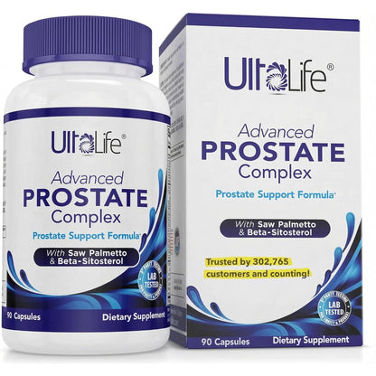 Ultalife Advanced Saw Palmetto Prostate Supplement front view bottle for men's health