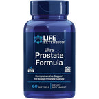 Life Extension Ultra Prostate Formula 60 softgels front view bottle for prostate health.