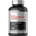 Horbaach Prostate Supplement for Men 200 capsules bottle front view showing the premium silver and black label.