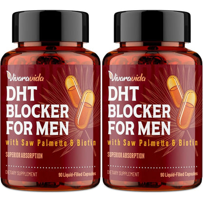Vivaravida DHT Blocker Natural Hair Growth Supplement front view bottle